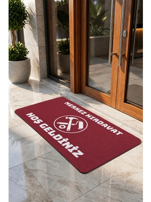 Valerine Life Kapı Önü Paspası 50X90CM Dijital Baskı Kaymaz Kişiye Firmaya Özel Hırdavatçı Nalbur