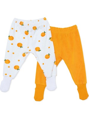 Hellobaby Kız Bebek 2li Pantolon Meyve Baskılı Çoraplı