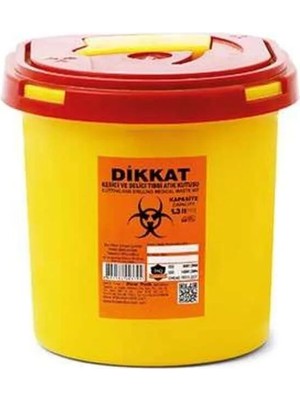 Marvielle Enfekte Tıbbi Atık Kovası - 1.3 Lt - Çöp Kovası