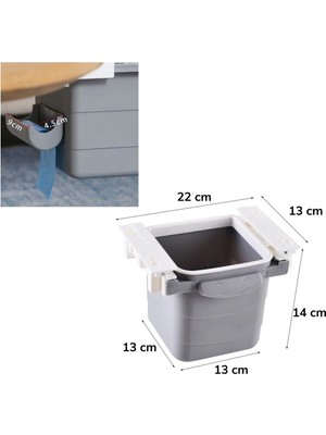 Marvielle Mini Masaa Plastik Tezgah Altı Geri Çekilebilir Yapışkanlı Görün - Çöp Kovası