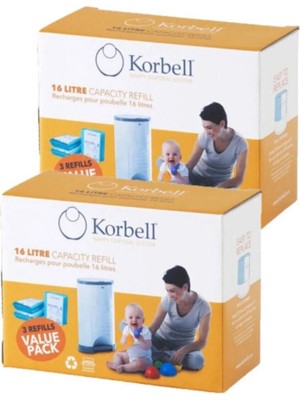 Marvielle Kirli Bebek & Çocuk Bezi Çöp Poşeti 2 Adet 2970 Adet Kapasiteli Anne Bebek - Çöp Kovası