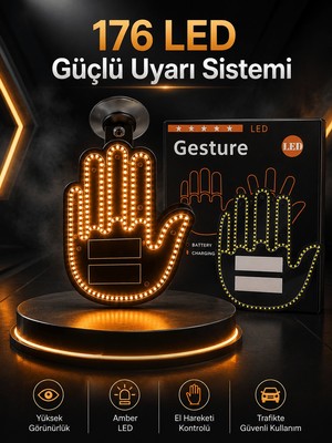 Astraltech LED Işık El Işareti Araç Camı Için Uzaktan Kumandalı