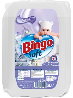 Bingo Soft Yumuşatıcı Sensitive 5L ( 50 Yıkama )