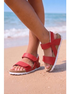 Nstil Unisex Çocuk Günlük Sandalet Bilekten Cırtlı Ayarlanır Kalın Taban Rahat Hafif Ayakkabı 316