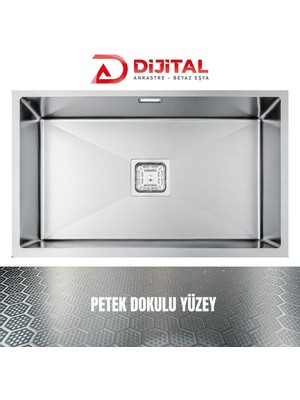 Gl General Neo 70 40X70 Inox Petek Dokulu Mutfak Eviyesi 304 Paslanmaz Çelik 1mm