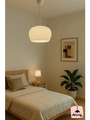 Decory Elysium Modern Dokulu, Pinterest Tarzı Özel Tasarım Tekli Sarkıt Avize (Bioplastik) E27