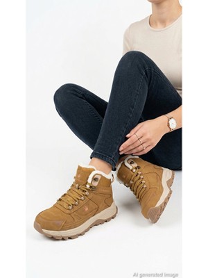 Lumberjack Kadın Bot Outdoor Içi Peluş Kürklü Bağcıklı Kışlık Günlük Kalın Tırtıklı Taban 6prmrv