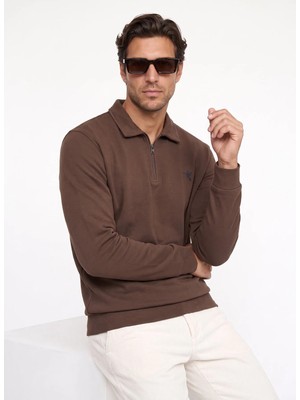 Fabrika Kahverengi Erkek Sweatshirt F6WM-SWT 2253