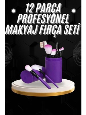 ERS12 Parça Profesyonel Makyaj Fırçası Far Fırçası Allık Fırçası Yumuşak Kıllı