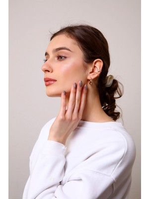 Aurrari 2'li Gold Renk Kuzey Yıldızı Earcuff CUFF
