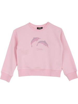 National Geographic Pembe Kız Çocuk Sweatshirt N6WG-SWT4860