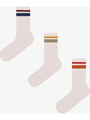 Penti Erkek Marsmelov Color Çizgili 3 Çift Soket Çorap