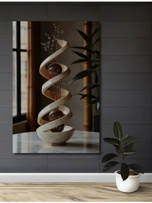 Çetin Kardeşler Çetinkardeşler Soyut Sarmal Spiral Sanat Ahşap Dekoratif Duvar Tablosu Modern Salon Ev Dekoru Hediyelik