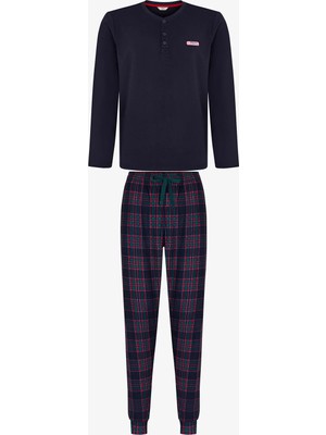 Penti Erkek North Rail Çizgili Uzun Kollu Jogger Pijama Takımı