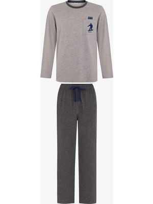Penti Erkek Snow Glide Pantolon Uzun Kollu Pijama Takımı