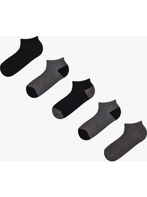 Penti Erkek Lacivert Melanj Black Comfort 5 Çift Patik Çorap