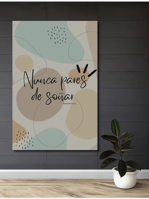 Çetin Kardeşler Çetinkardeşler Asla Hayal Kurmaktan Vazgeçme Modern Sanat Ahşap Dekoratif Duvar Tablosu Ev Salon Dekoru Hediyelik
