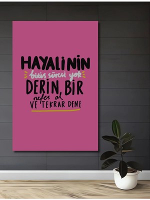 Çetin Kardeşler Çetinkardeşler Hayalinin Sonu Yok Derin Bir Nefes Al Tekrar Dene Ahşap Dekoratif Duvar Tablosu Ev Dekoru