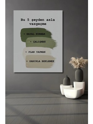 Çetin Kardeşler Çetinkardeşler Hayal Kurmak Çalışmak Plan Yapmak Sabırla Beklemek Ahşap Dekoratif Duvar Tablosu Ev Dekoru