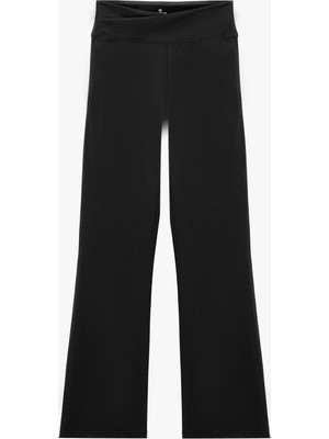 Koton Kemer Detaylı Slim Fit Ispanyol Paça Spor Tayt