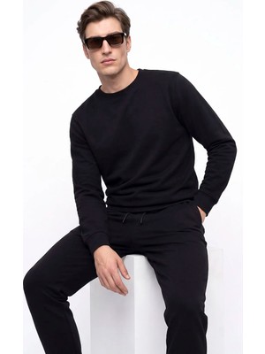 Dockers Siyah Erkek Sweatshirt D2620161001_SMALL Logo Sweatshirt