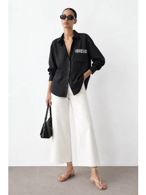 Very Moda Cep Detaylı Keten Gömlek - | F1661