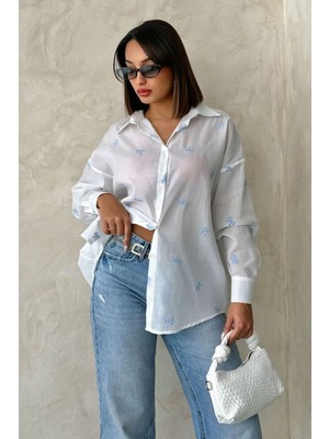 Very Moda Nakışlı Vual Gömlek - | F1876
