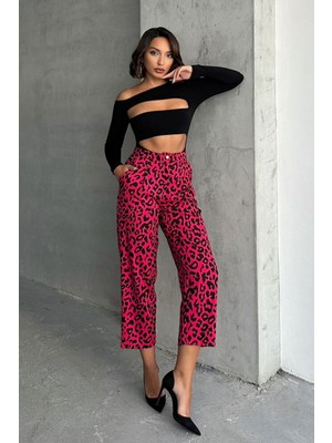 Very Moda Leopar Desenli Pantolon | F1788