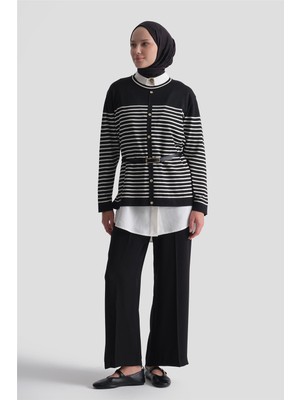 Armine Geniş Paça Pantolon Siyah