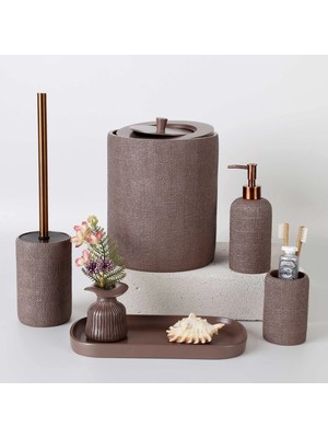 Selim Natural Banyo Seti Taupe