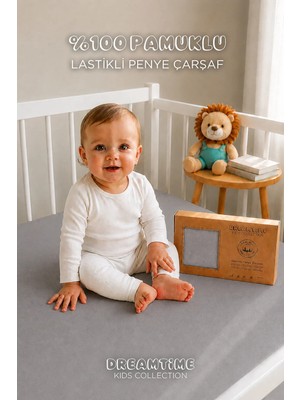 Dream Time Kutulu Bebek Çarşafı Lastikli | %100 Pamuklu Penye | 60X120 | 70X110 | 70X120 | 70X130 | 70X140 | 80X130