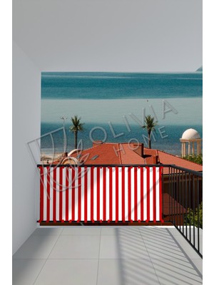 Görgülü Shop Balkon Demiri Için Bağcıklı Veya Kuşgözü Kapsül Halkalı Korkuluk Perdesi