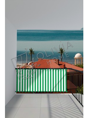 Görgülü Shop Balkon Demiri Için Bağcıklı Veya Kuşgözü Kapsül Halkalı Korkuluk Perdesi