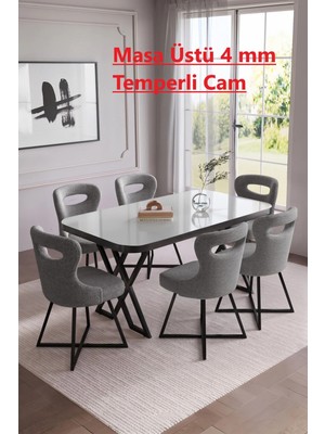 By Orhan Güzel Vien Mutfak Masası Takımı 6 Kişilik