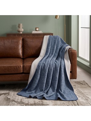 Maxstyle Blau Tek Kişilik Battaniye Denim 150X200 cm