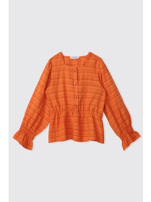 Panço Kız Çocuk Oranj Bluz