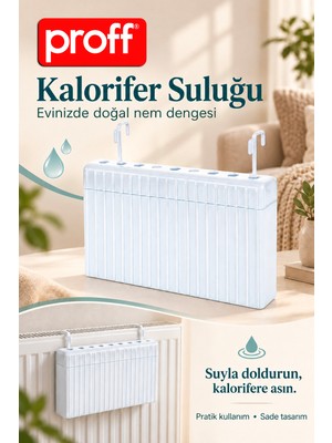 proff Askılı Kalorifer Suluğu - Petek Üstü Doğal Nemlendirici Su Kabı - Petek Suluk