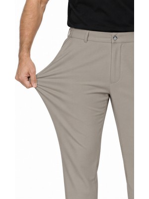 goffra Erkek Flexon Ultra Esnek Relaxed Beli Lastikli Jogger Pantolon Açık Gri