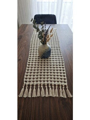 Akfecan El Örgüsü Bohem Runner (120X40)CM.