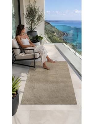 Dream Soft/Peluş Bej Yumuşak Yüzeyli Makinede Yıkanabilir Kaymaz Halı | Sultan Halı