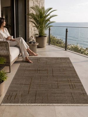 Lotus Serisi Vizon Rengi Bambu Tabanlı Makine Dokuma Halı | Sultan Halı