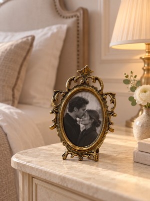 Virtus Vırtus Bronz Oval Fotoğraf Çerçevesi