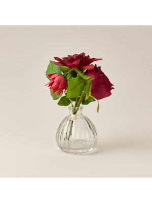 Matmel Deco Vazolu Şakayık - Bordo - 21 cm