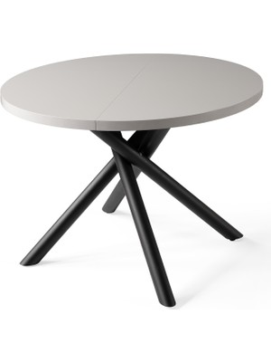 Erezoğulları Mobilya Truva Lak Panel Yuvarlark Açılır Mdf Mutak Masası 104CM