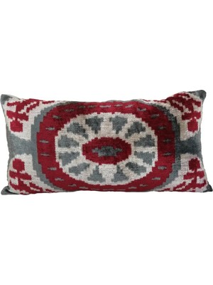 Etnik Bulvar Gri El Yapımı Kırlent Kılıfı 32 x 45 cm