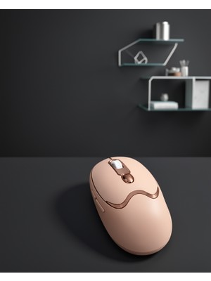 Kablosuz Şarjlı Mouse Altın Renk M02