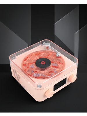 Retro Bluetooth Hoparlör Pembe