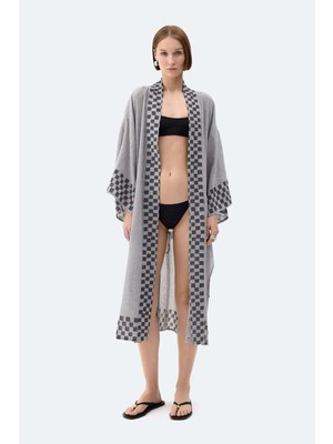 İkikız Dama Desenli Kimono