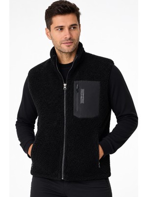 Crozwise Siyah Erkek Outdoor Polar Yelek - 4019-10