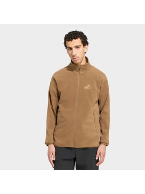 Adidas Terrex Multi Essentials Erkek Kahverengi Polar Ceket (KY9788)